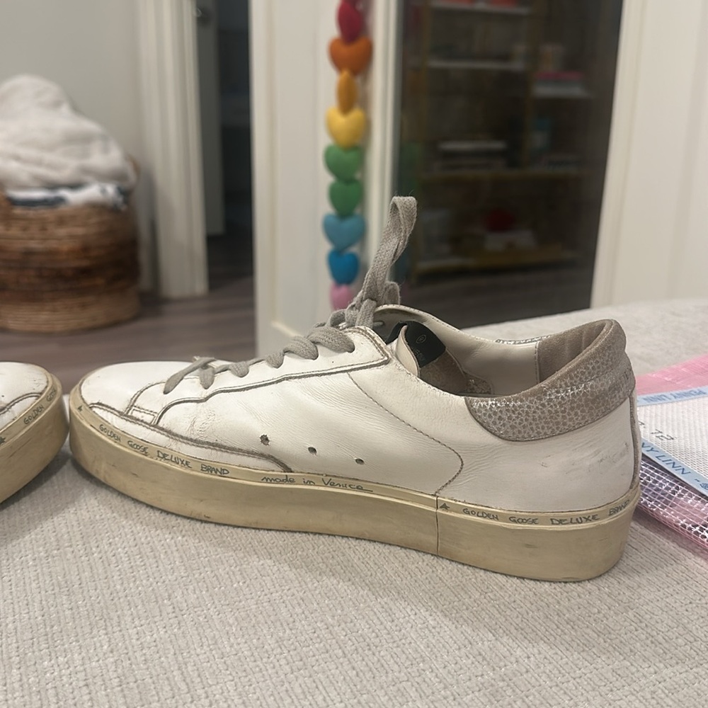 Silver and white Golden Goose Hi Stars. Size 39. Authentic. - Picture 4 of 8